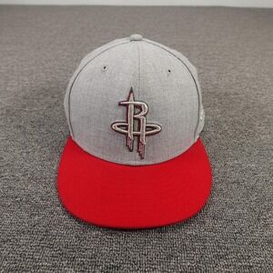 Houston Rockets Hat Cap Snap Back Mens One Size Gray Red NBA Basketball New Era